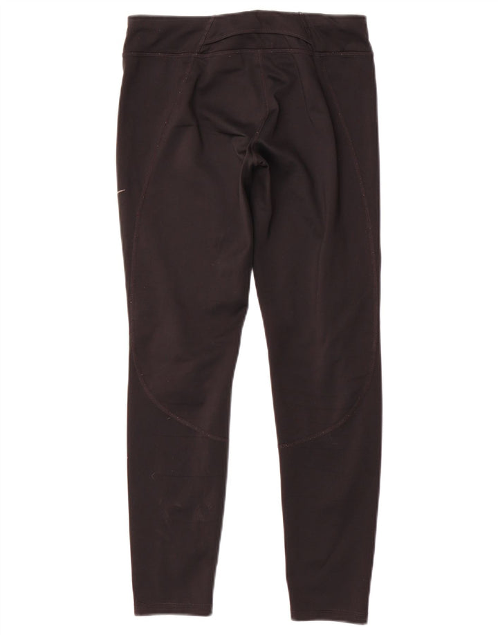 Nike Girls Graphic Leggings 10-11 Years Medium Black Polyester