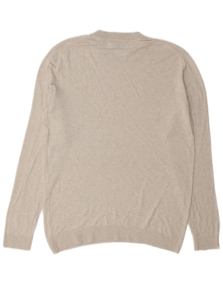 JACK & JONES Mens Crew Neck Jumper Sweater Large Grey