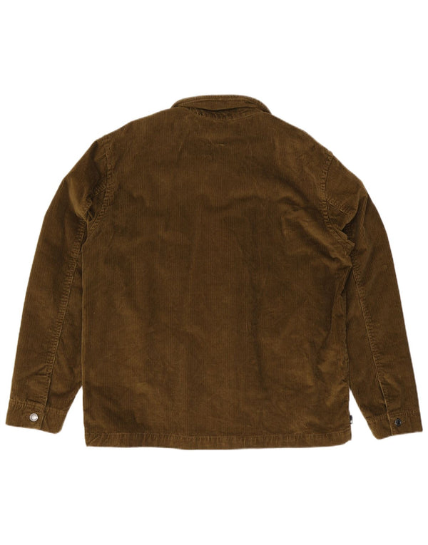Timberland Mens Corduroy Jacket UK 40 Large Khaki Cotton