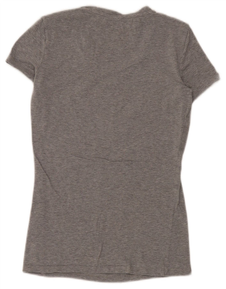 Guess Womens Graphic T-Shirt Top UK 8 Small Grey