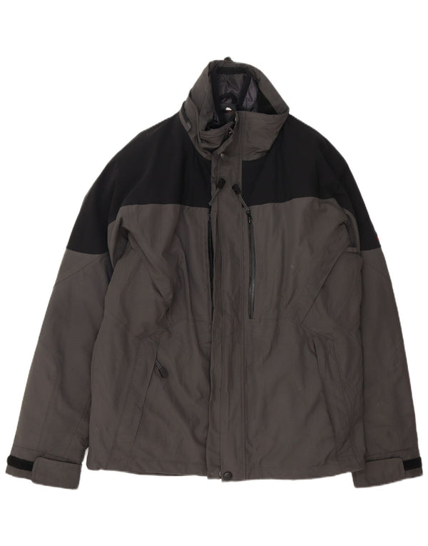 MC Kinley Mens Hooded Windbreaker Jacket UK 38 Medium Grey Colourblock
