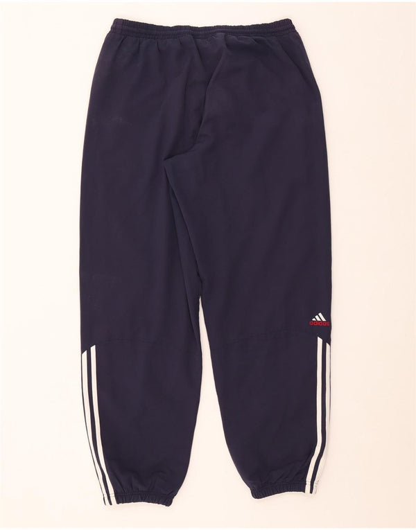 Adidas Mens Tracksuit Trousers Joggers Large  Navy Blue Polyester
