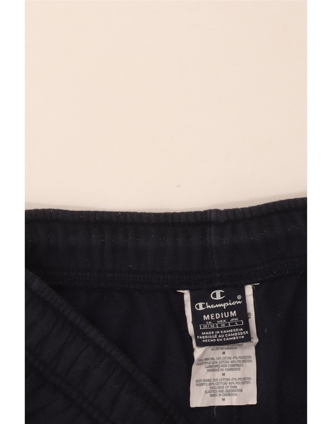 Champion Mens Sport Shorts Medium  Navy Blue Cotton