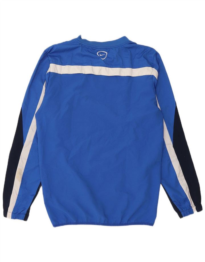 NIKE Mens Dri Fit Pullover Tracksuit Top Medium Blue Colourblock