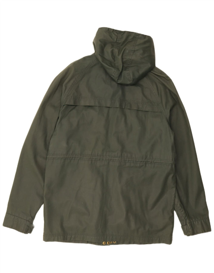 Jack Wills Mens Hooded Utility Jacket UK 38 Medium Green Polyester