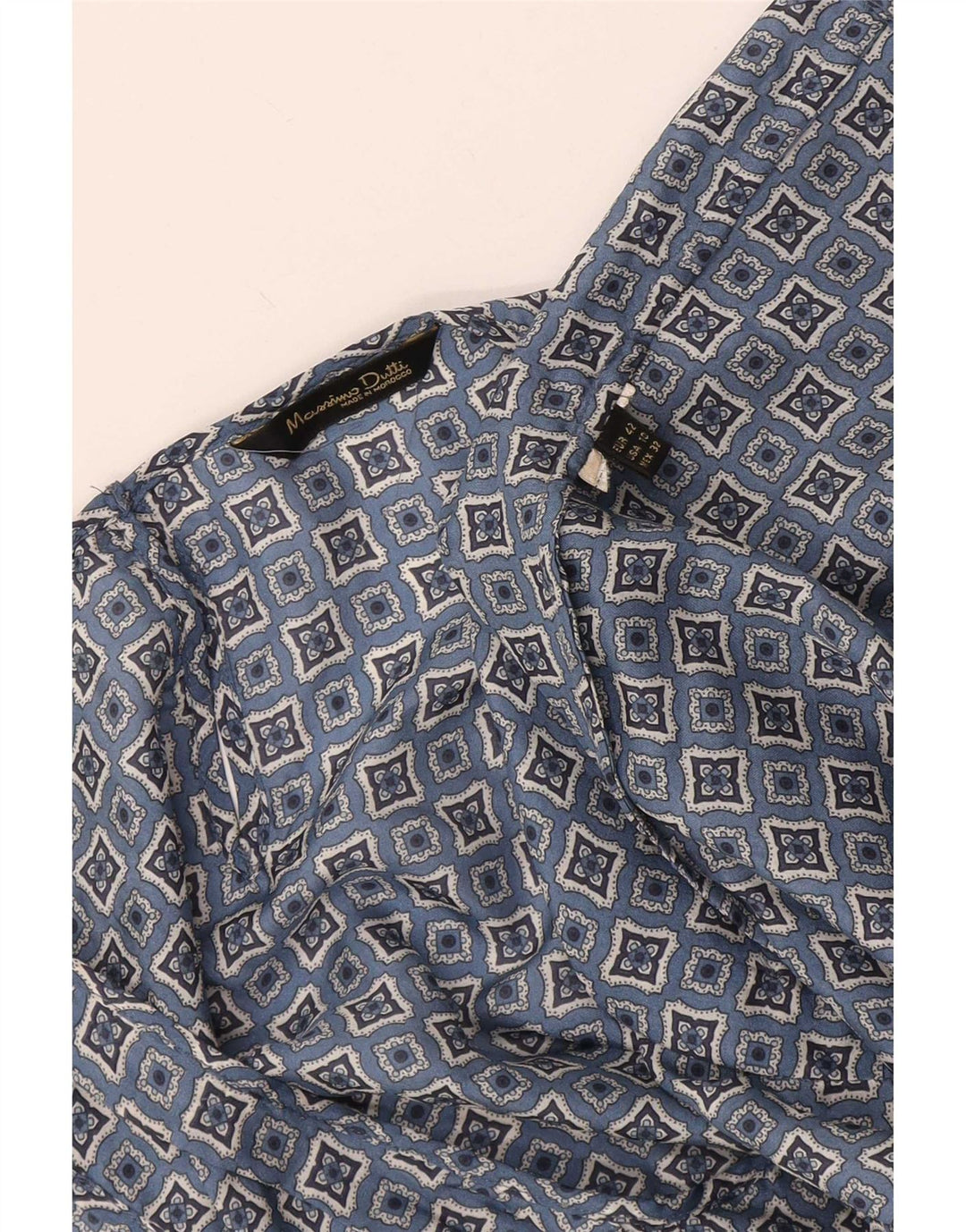 Massimo Dutti Womens Sleeveless Blouse Top EU 42 Large Blue Geometric