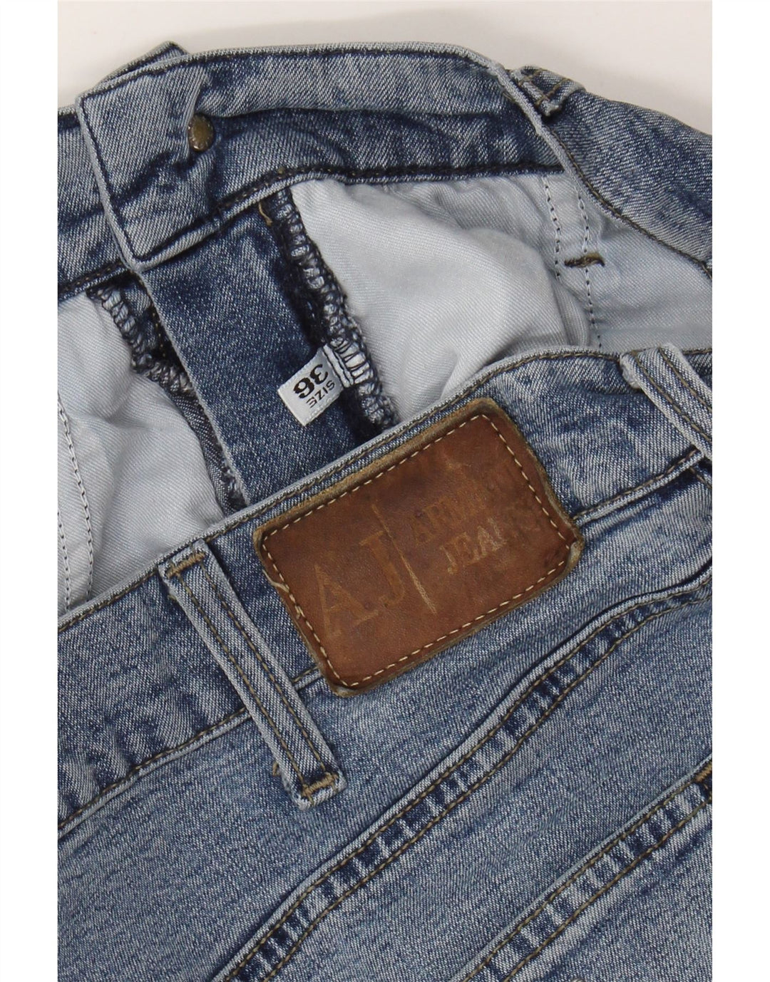 Armani Mens Straight Jeans W36 L31 Blue