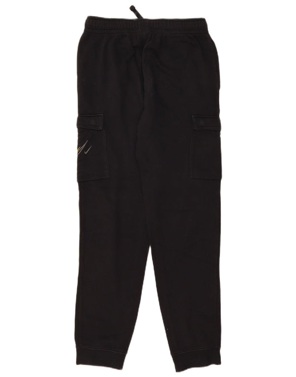 NIKE Boys Graphic Cargo Tracksuit Trousers Joggers 13-14 Years XL Black