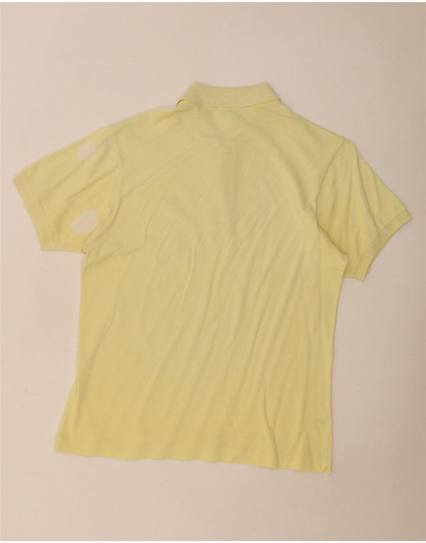Lacoste Mens Polo Shirt Size 4 Medium Yellow Cotton