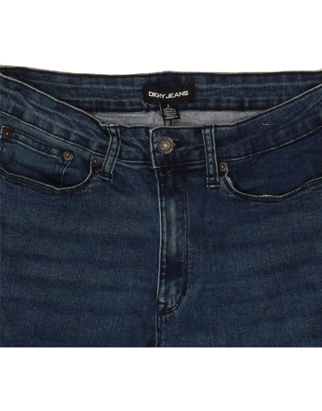 DKNY Womens Denim Shorts US 8 Medium W30  Navy Blue Cotton Vintage Dkny and Second-Hand Dkny from Messina Hembry 