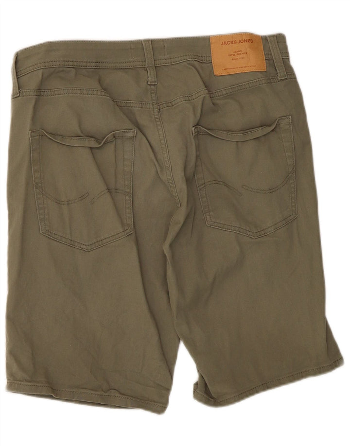 Jack & Jones Mens Casual Shorts Medium W34 Khaki Cotton