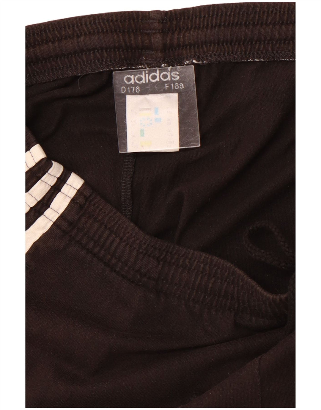 ADIDAS Boys Sport Shorts 15-16 Years Black Cotton