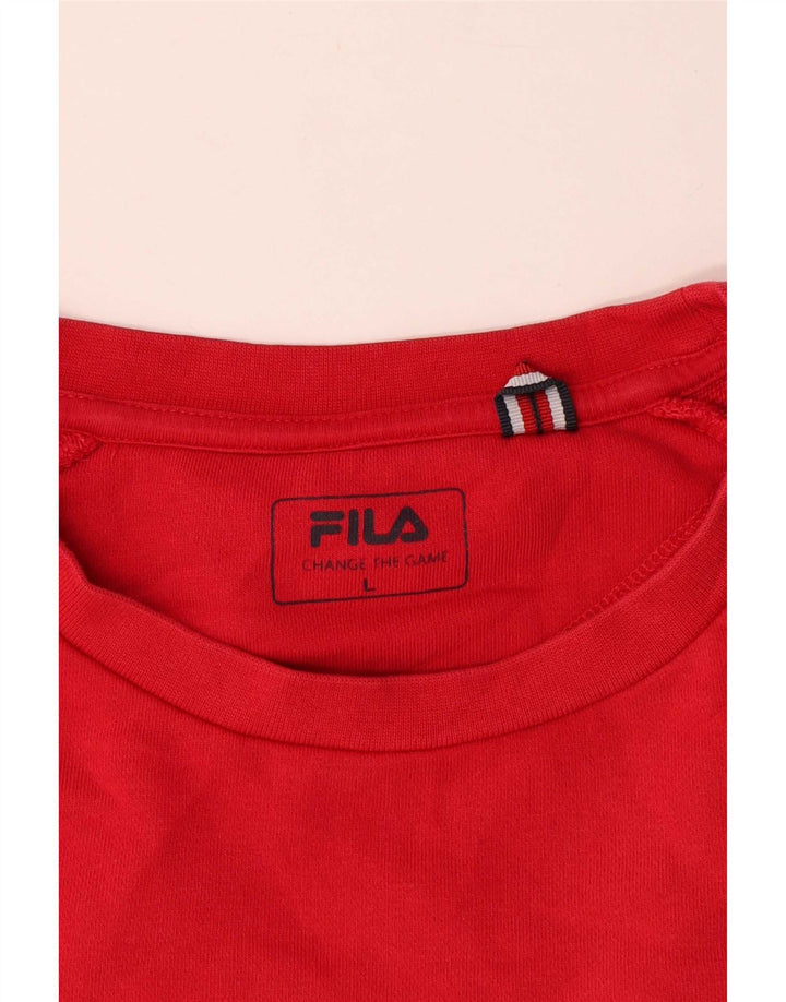 Fila Mens Graphic Sweatshirt Jumper Large Multicoloured Colourblock Cotton