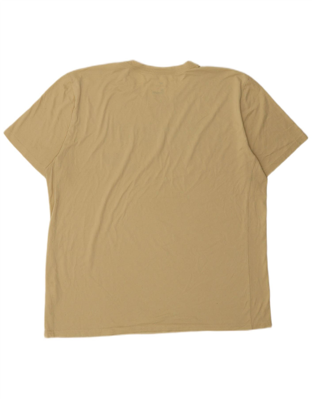 NIKE Mens Dri Fit Graphic T-Shirt Top XL Beige Polyester