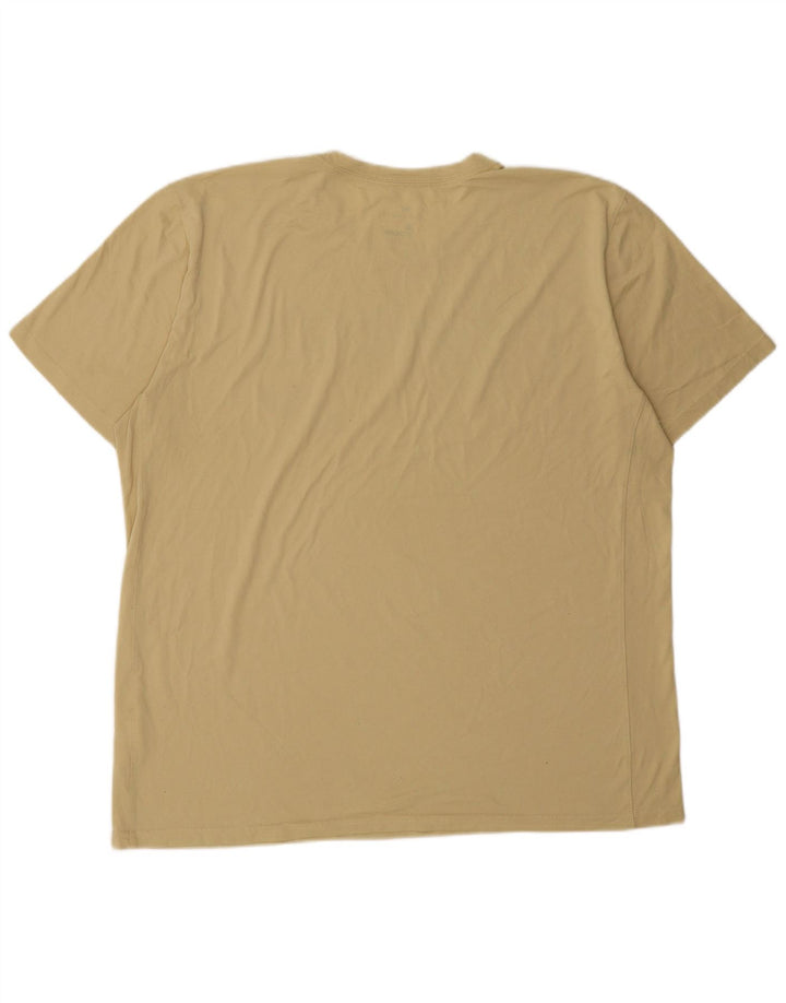 NIKE Mens Dri Fit Graphic T-Shirt Top XL Beige Polyester