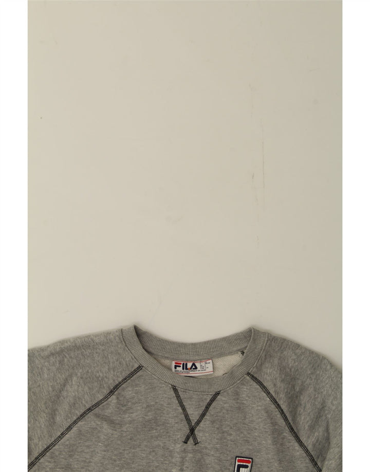 FILA Womens Sweatshirt Jumper UK 16 Large Grey Cotton Vintage Fila and Second-Hand Fila from Messina Hembry 