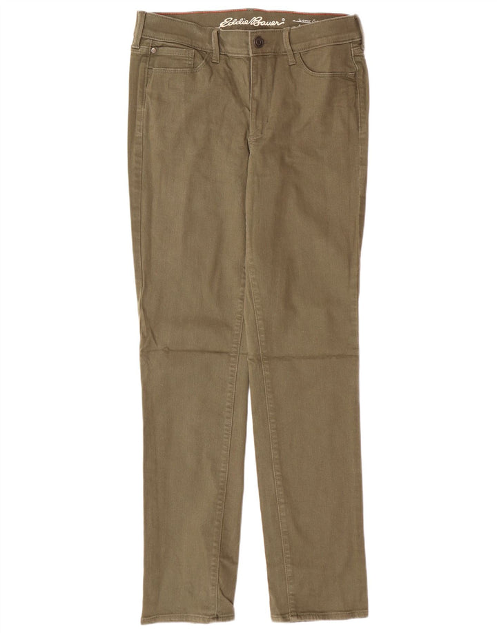 EDDIE BAUER Womens Casual Trousers US 10 Large W32 L30 Khaki