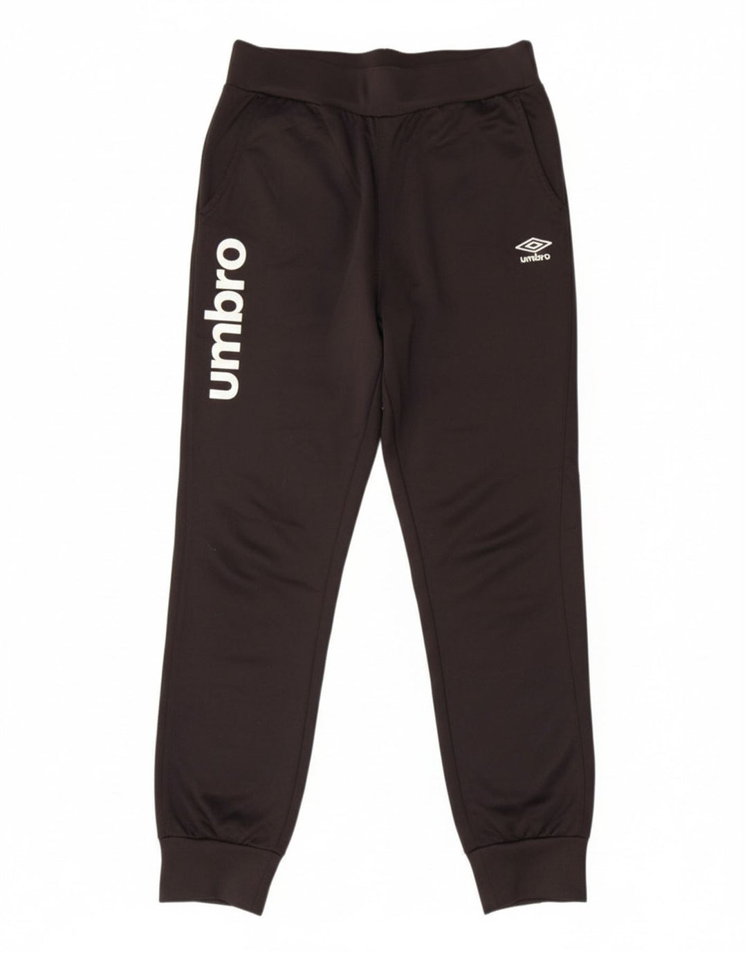 UMBRO Mens Tracksuit Trousers Joggers Small  Black Colourblock Polyester