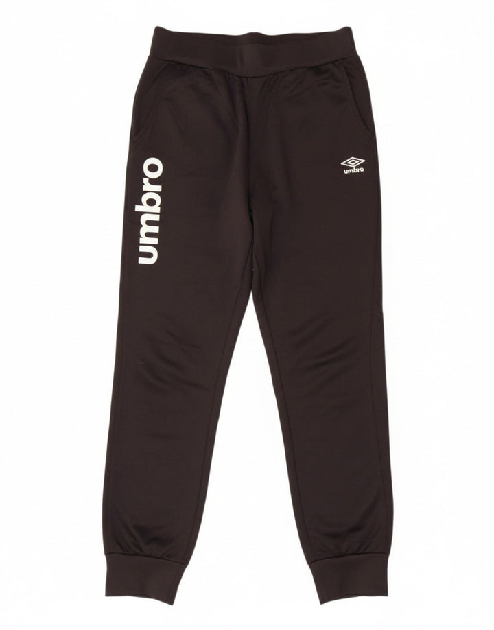 UMBRO Mens Tracksuit Trousers Joggers Small  Black Colourblock Polyester