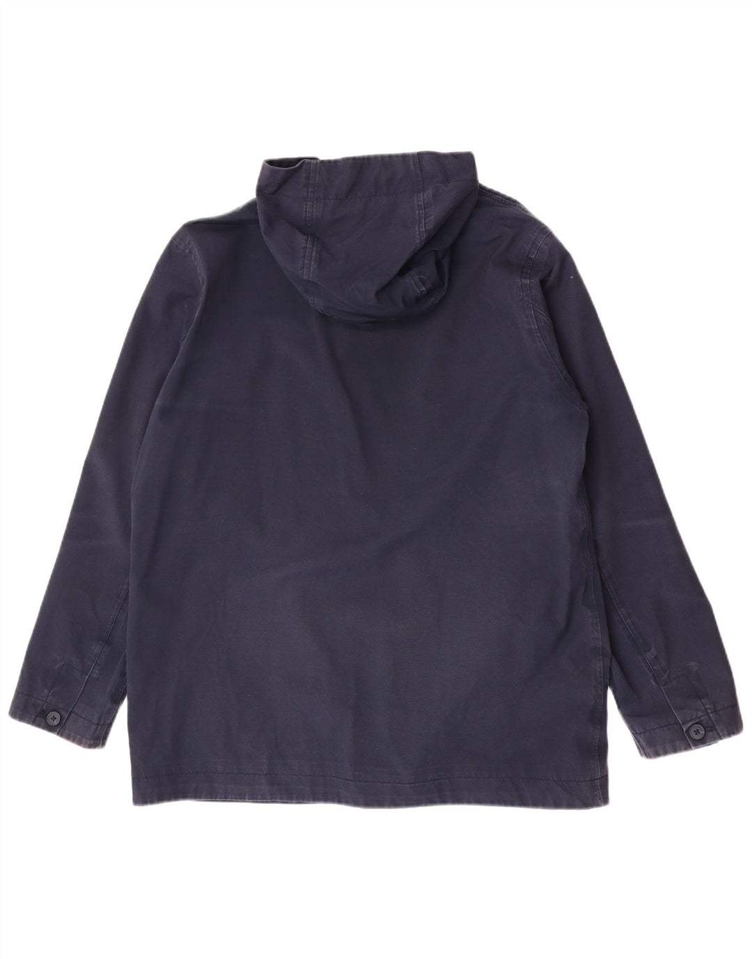 Seasalt Cornwall Mens Hooded Utility Jacket UK 38 Medium Navy Blue Cotton