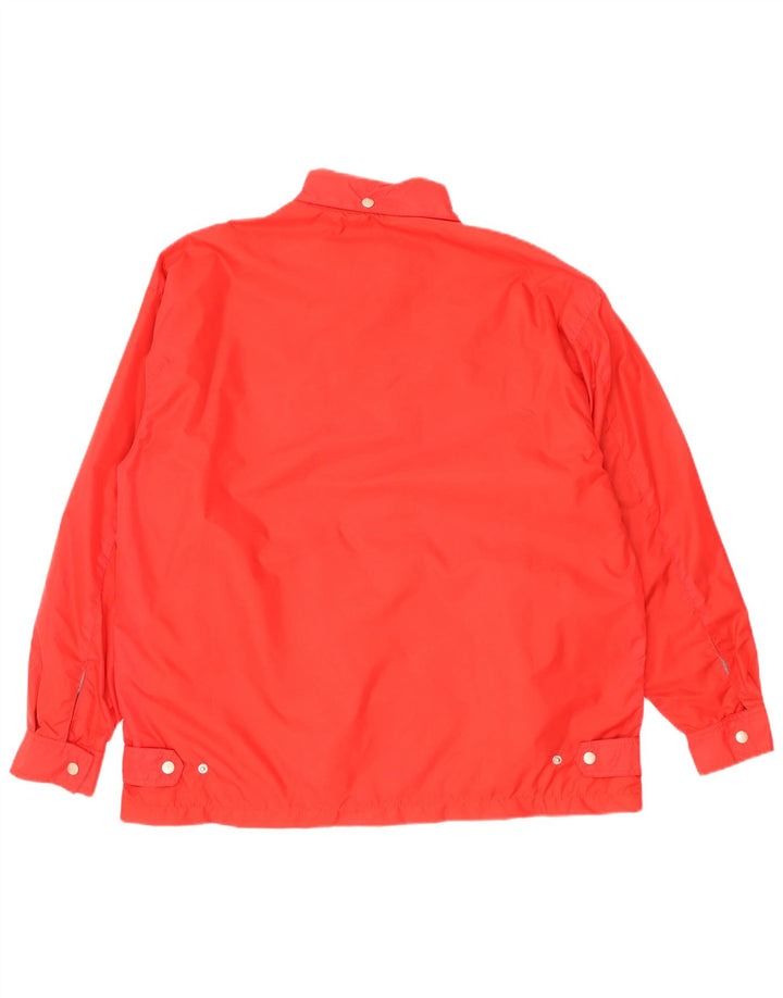 Wrangler Mens Hooded Windbreaker Jacket UK 38 Medium Red Polyamide
