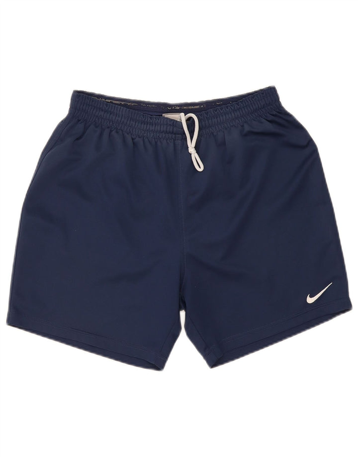 NIKE Mens Sport Shorts Medium  Navy Blue Polyester