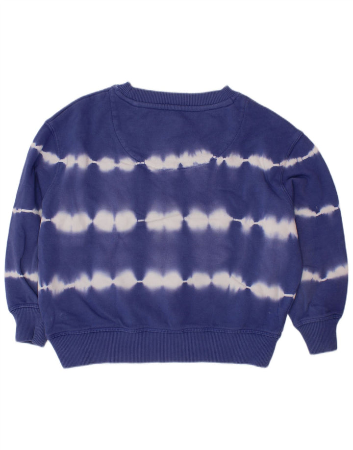 BODEN Girls Sweatshirt Jumper 4-5 Years Blue Tie Dye Cotton