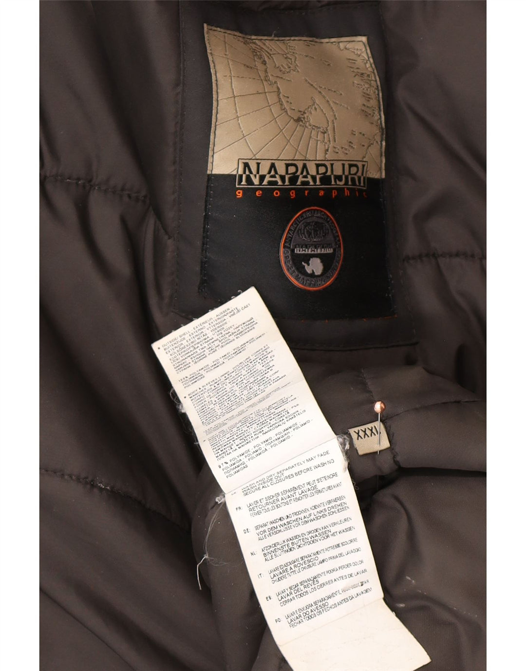 NAPAPIJRI Mens Padded Coat UK 46 3XL Black Polyester