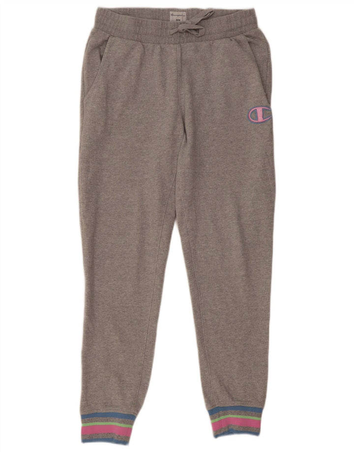 CHAMPION Womens Tracksuit Trousers Joggers UK 14 Medium  Grey Colourblock