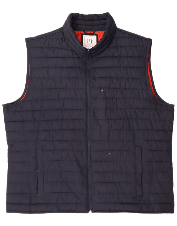 GAP Mens Padded Gilet UK 44 2XL Navy Blue Polyester