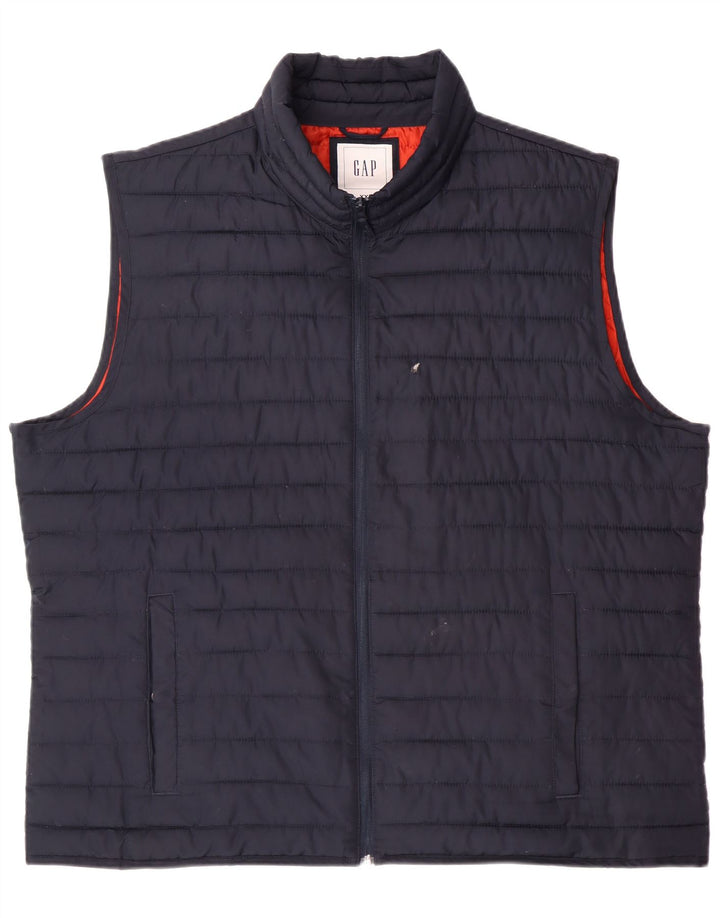 GAP Mens Padded Gilet UK 44 2XL Navy Blue Polyester