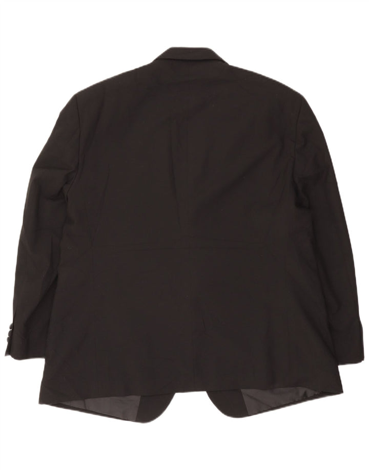 Marks & Spencer Mens Short 2 Button Blazer Jacket UK 40 Large Black