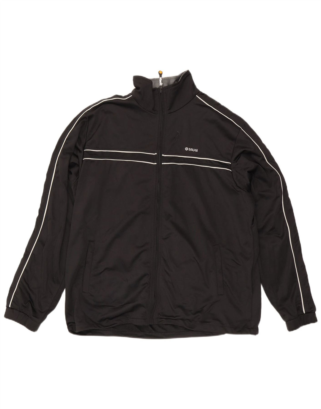 Brugi Mens Tracksuit Top Jacket XL Black Polyester