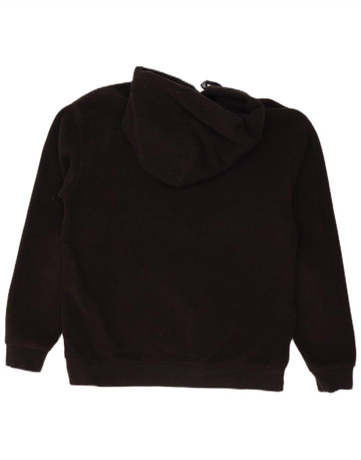 TOMMY HILFIGER Mens Hooded Fleece Jumper Medium Black Polyester