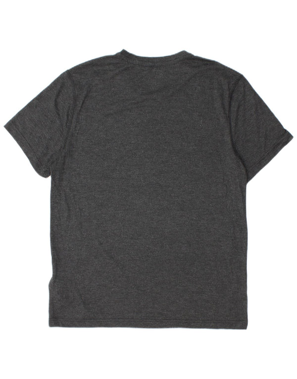 Reebok Mens Graphic T-Shirt Top Large Grey Polyester