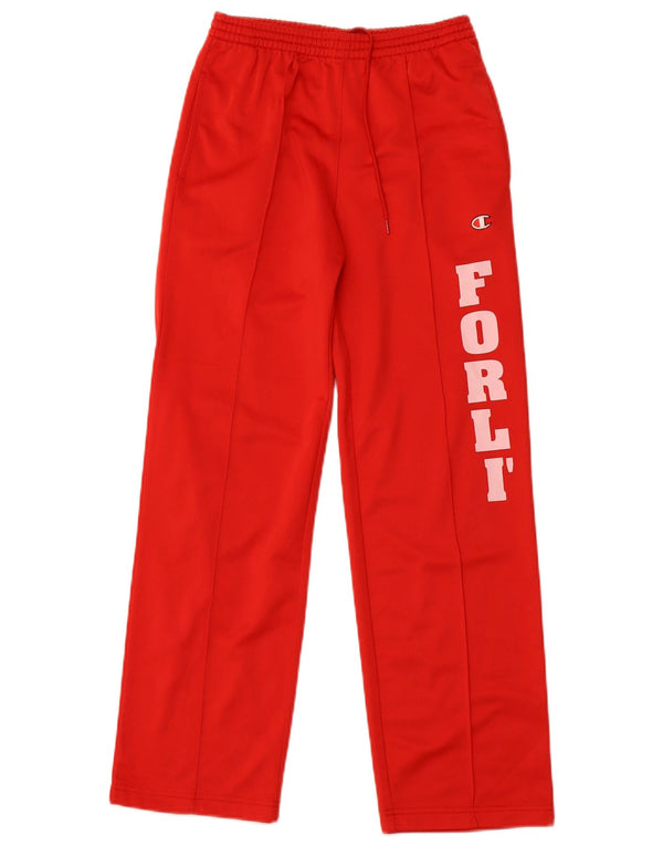 CHAMPION Boys Graphic Tracksuit Trousers 11-12 Years  Red Polyester