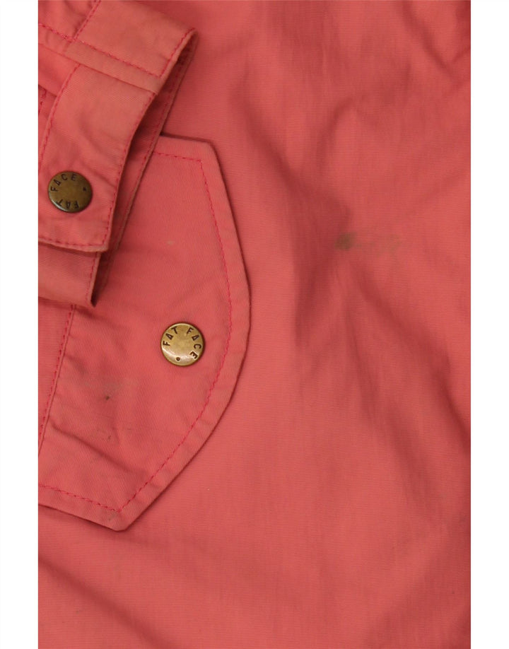 Fat Face Womens Hooded Windbreaker Jacket UK 12 Medium Pink Nylon