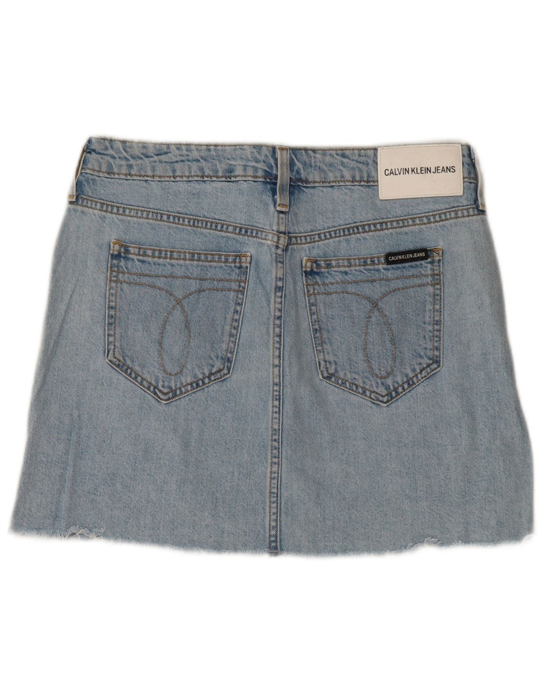 CALVIN KLEIN JEANS Womens Low Waist Denim Skirt W26 Small Blue Cotton