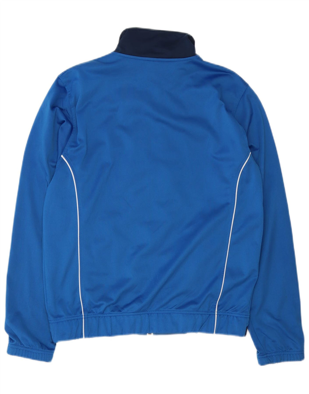 Asics Mens Tracksuit Top Jacket Small Blue Colourblock Polyester