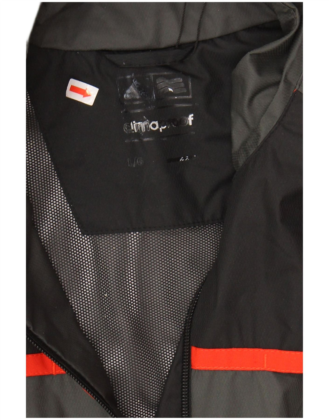 ADIDAS Mens Clima Proof Rain Jacket UK 40 Large Grey Colourblock Polyester