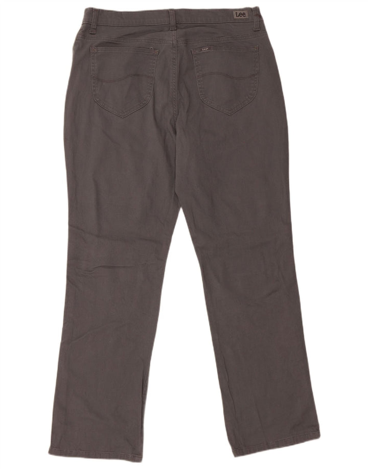LEE Womens Relaxed Fit Mid Rise Casual Trousers US 14 XL W36 L30 Grey