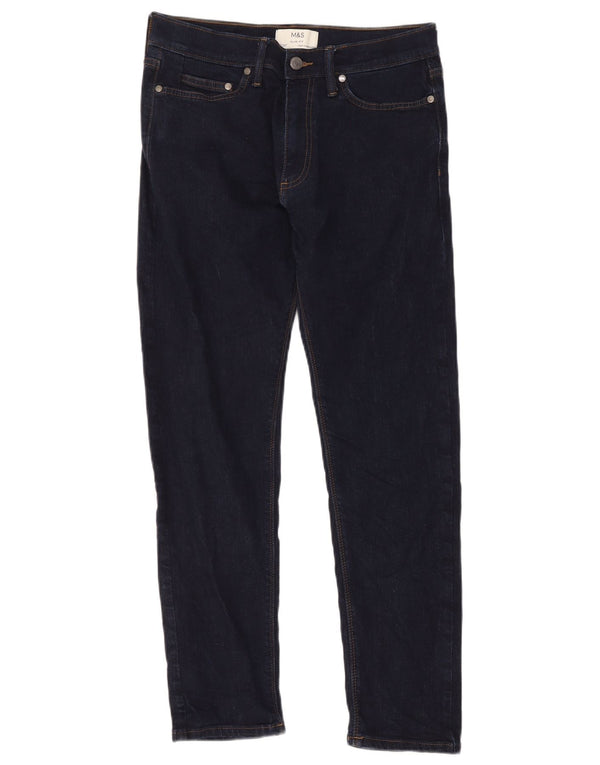 Marks & Spencer Mens Slim Jeans W30 L31 Navy Blue Cotton