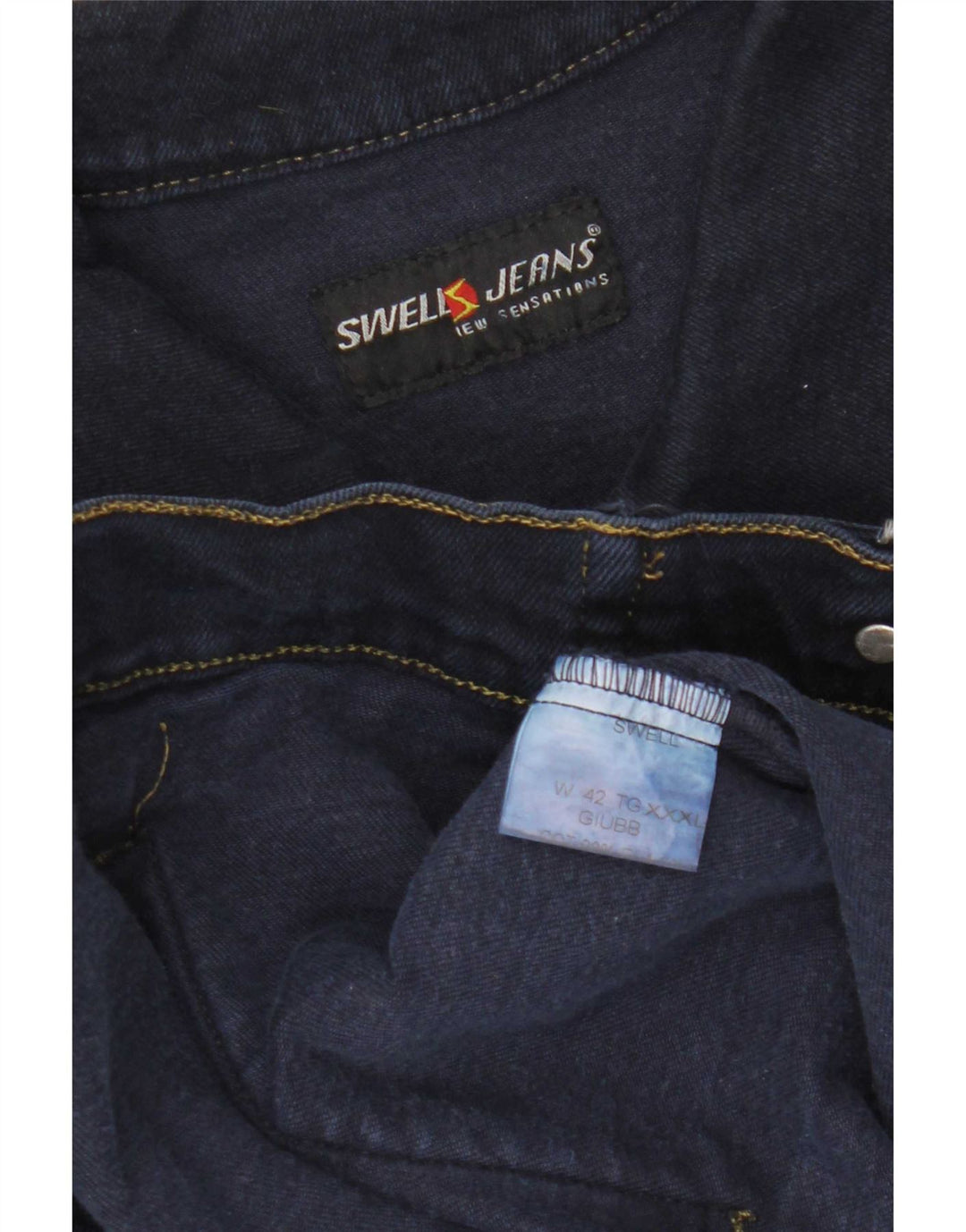Vintage Mens Denim Jacket UK 46 3XL Navy Blue