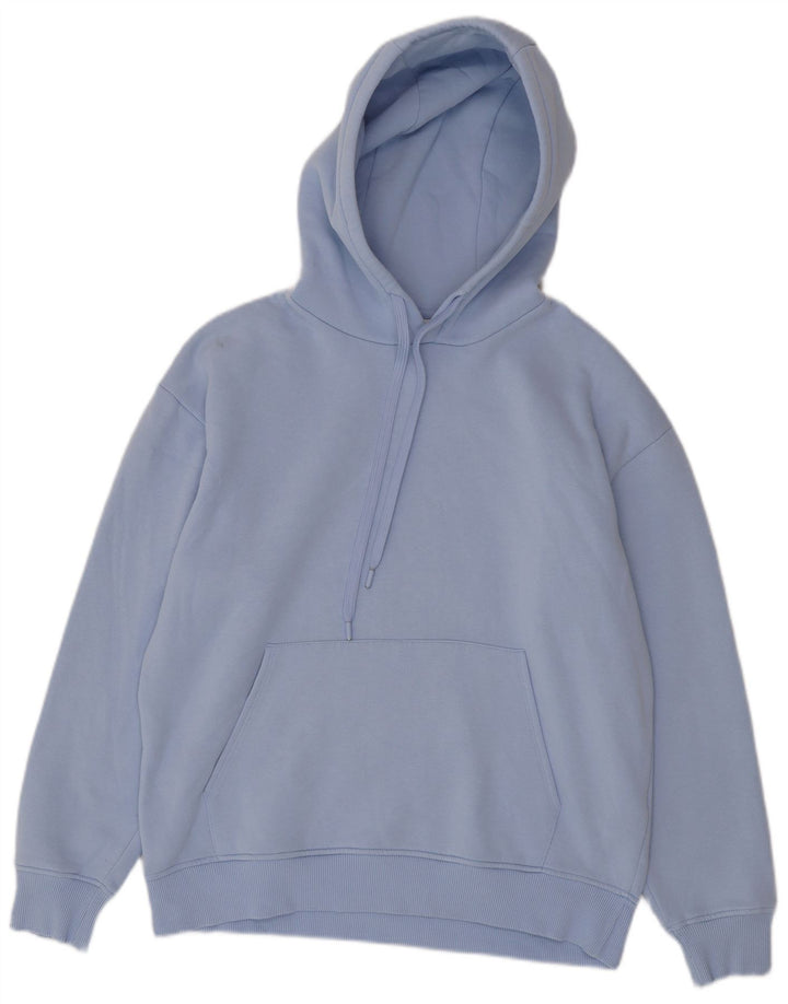Zara Mens Hoodie Jumper Medium Blue Cotton