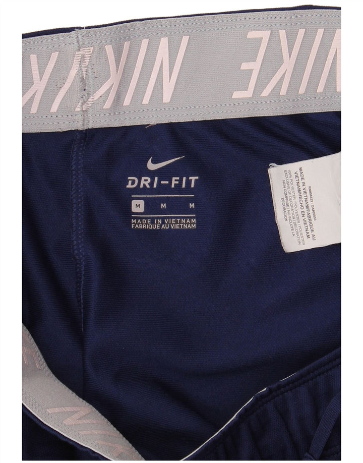 Nike Womens Dri Fit Sport Shorts UK 12 Medium Navy Blue Polyester
