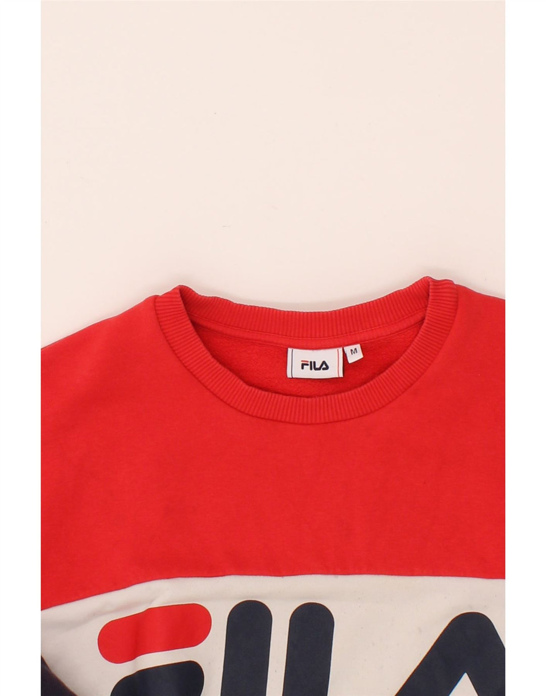 FILA Mens Graphic Sweatshirt Jumper Medium Multicoloured Colourblock