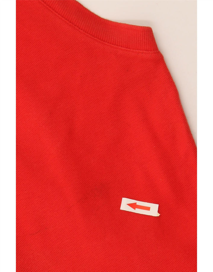 FILA Womens Sleeveless Polo Shirt IT 46 Large Red Cotton