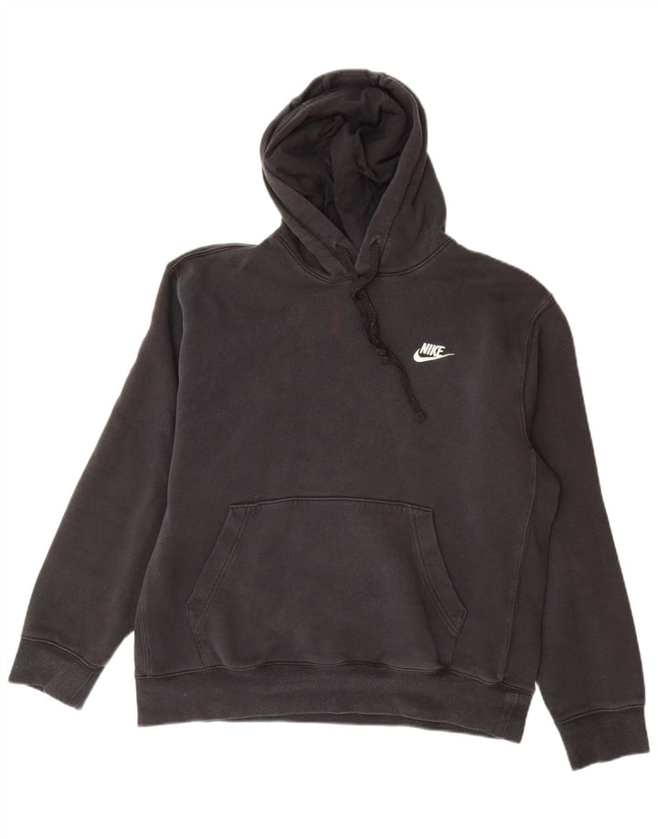 Nike Mens Hoodie Jumper Medium Black Cotton