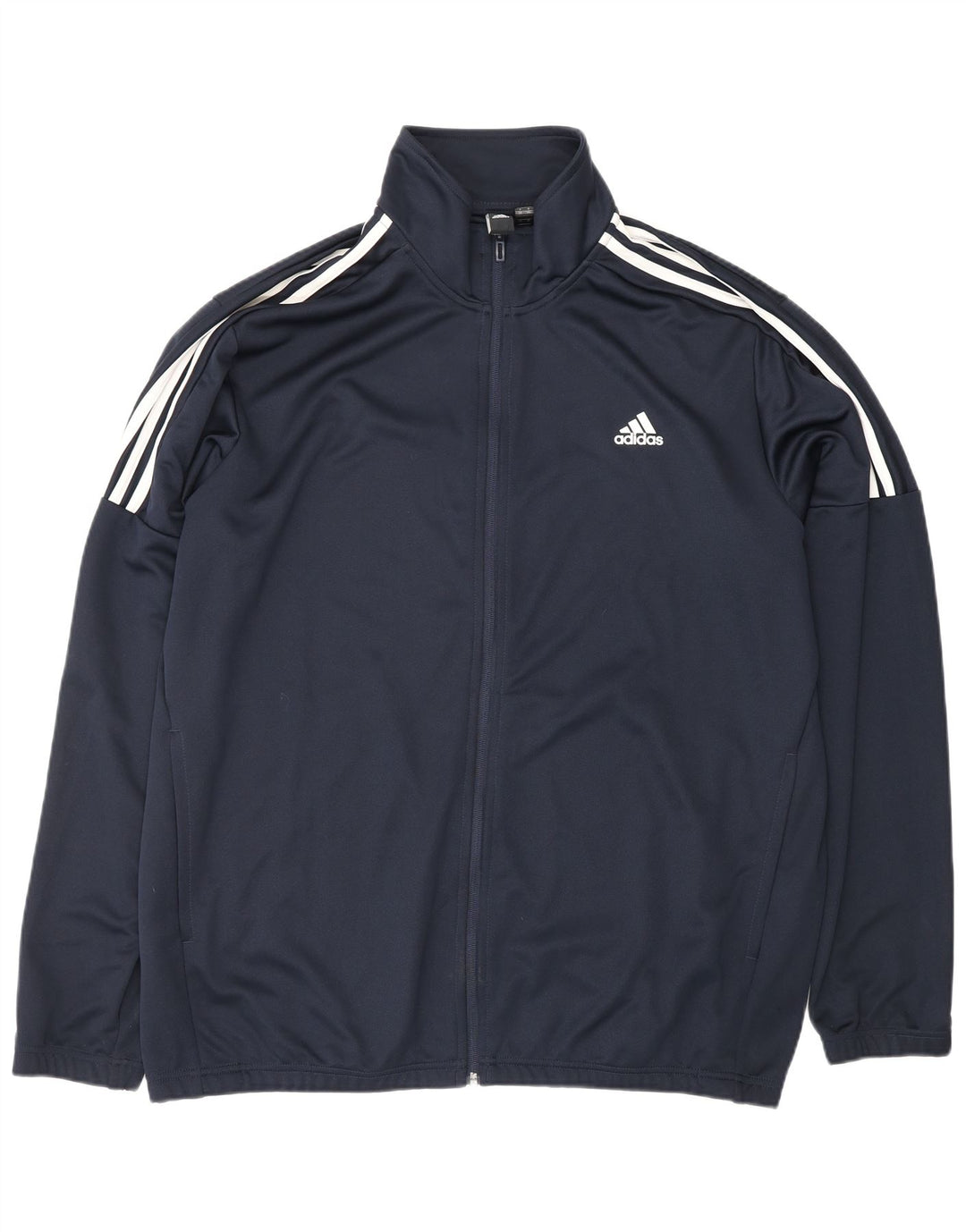ADIDAS Mens Tracksuit Top Jacket 2XL Navy Blue Polyester