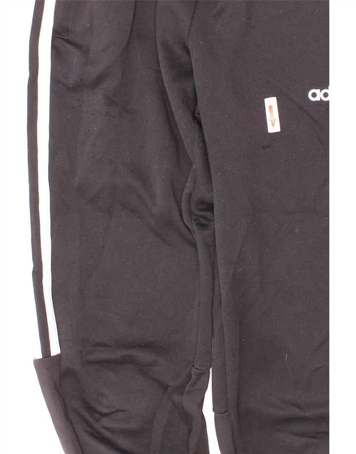 Adidas Boys Climalite Tracksuit Trousers 11-12 Years Black Polyester